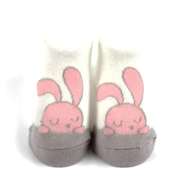 Baby Cartoon Anti-slip Cotton Socks Unisex Toddler Socks Floor Sock Infant Boys Girls Cat Skid Resistance Leg Warmers