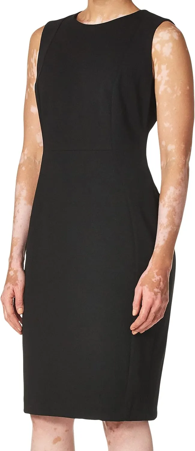 Calvin Klein Women's Sleeveless Scuba Sheath Dress with Princess Seam
