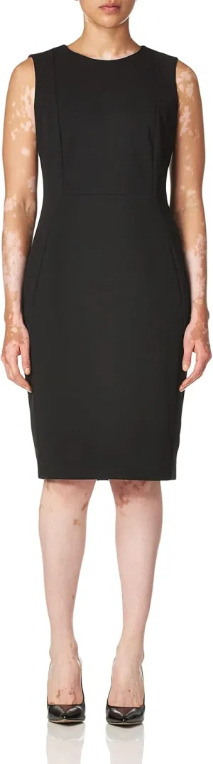 Calvin Klein Women's Sleeveless Scuba Sheath Dress with Princess Seam