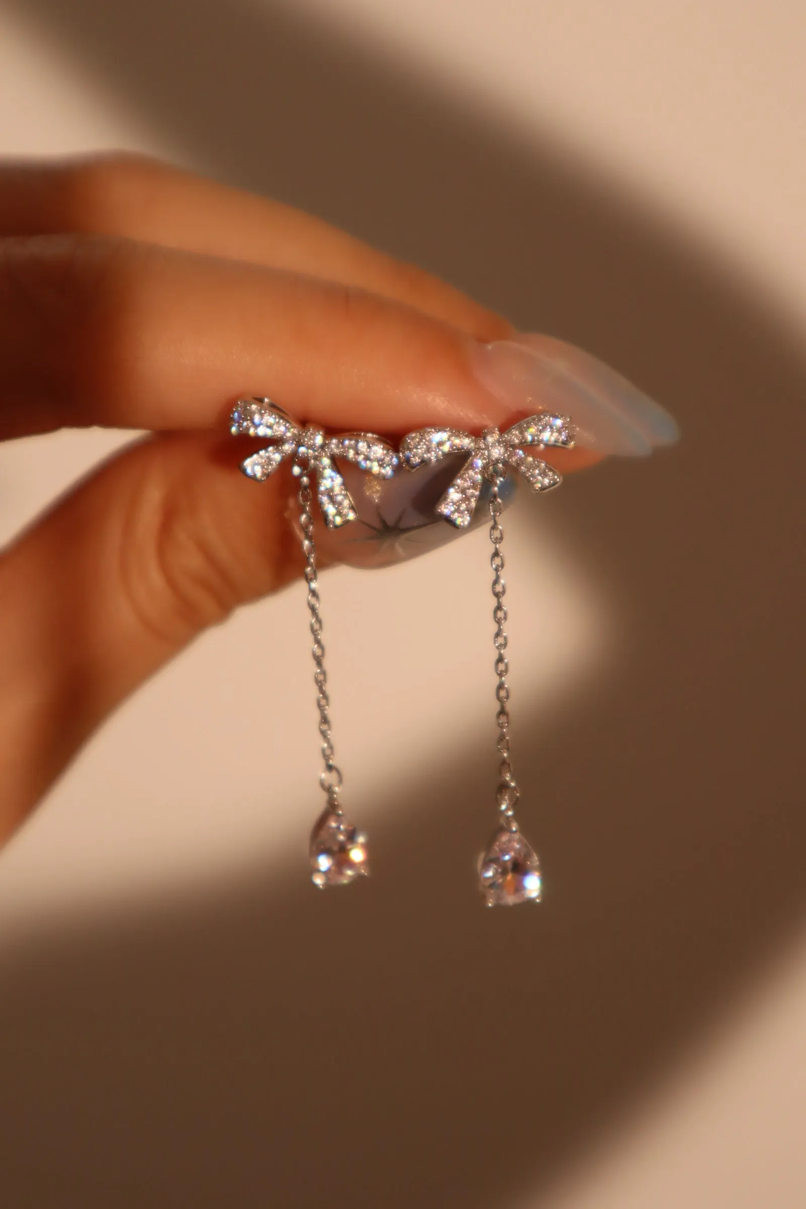 Diamond Bowknot Earrings