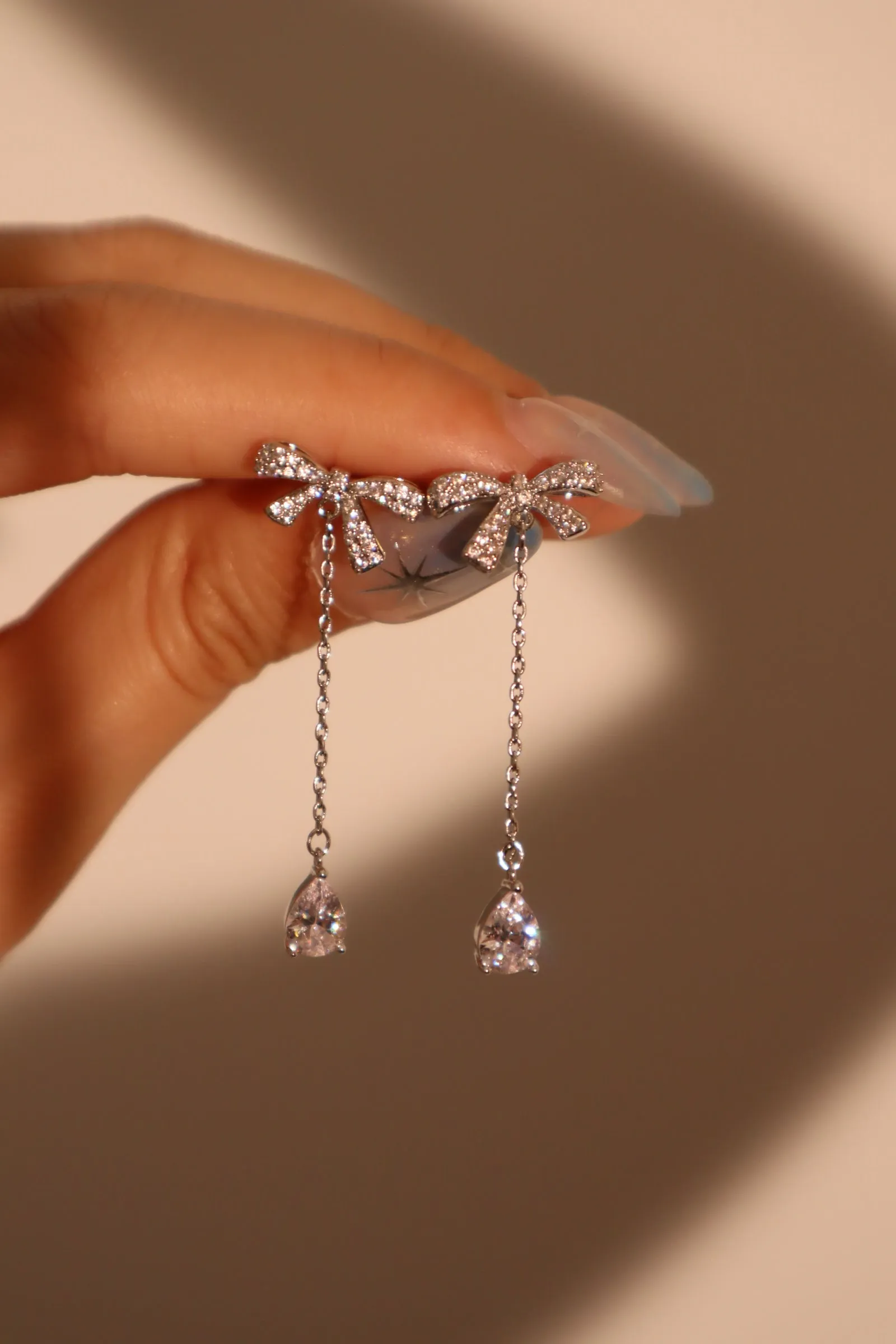Diamond Bowknot Earrings