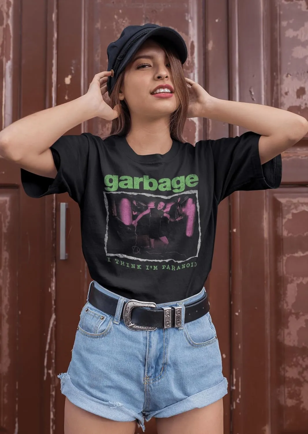 Garbage Rock Band I Think I'm Paranoid Short Sleeve T-Shirts 90s Music Cool Graphic Tees