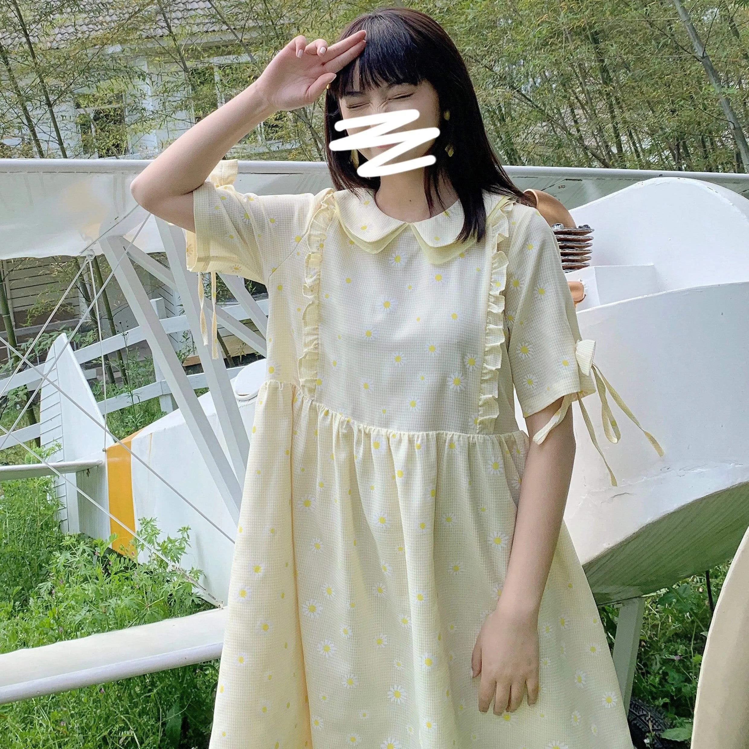 Harajuku Bowknot Peter Pan Collar Dress