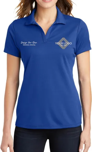 INK STITCH Women Lst640 Custom Embroidery Personalized Logo Texs Mesh Cool Fit Polo Shirts