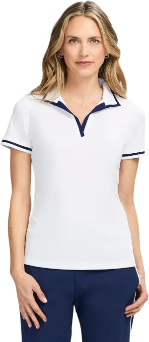 IZOD Women's Polo Shirt Performance Stretch Short Sleeve