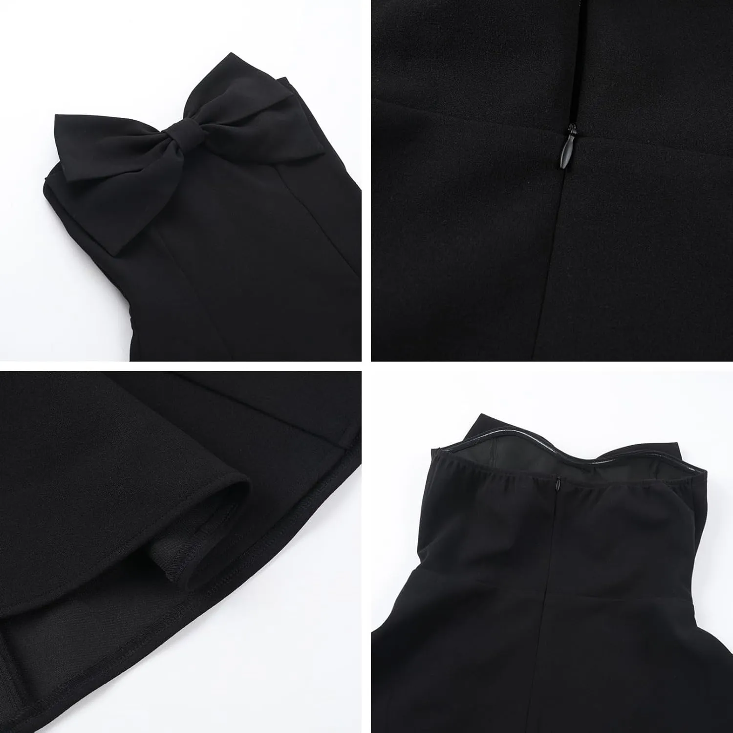 JUMISEE Women's Elegant Bow Strapless Homecoming Dress A Line Swing Tube Mini Dress Short Evening Party Prom Dress
