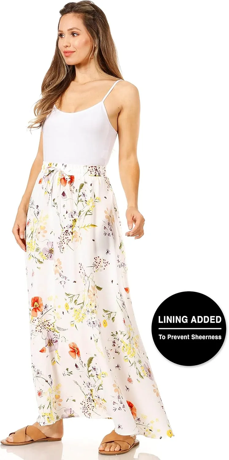 Maxi Skirts for Women Reg & Plus Size Women's Long Skirts, Flowy Summer Skirt Aline Elastic High Waisted Trendy 2023