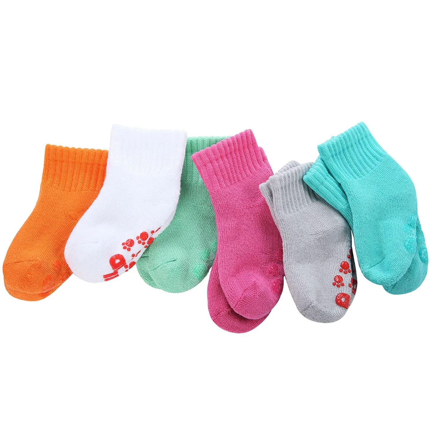 MD 6 Pairs Baby Super Soft Bamboo Full Cushioned Newborn Toddler Socks