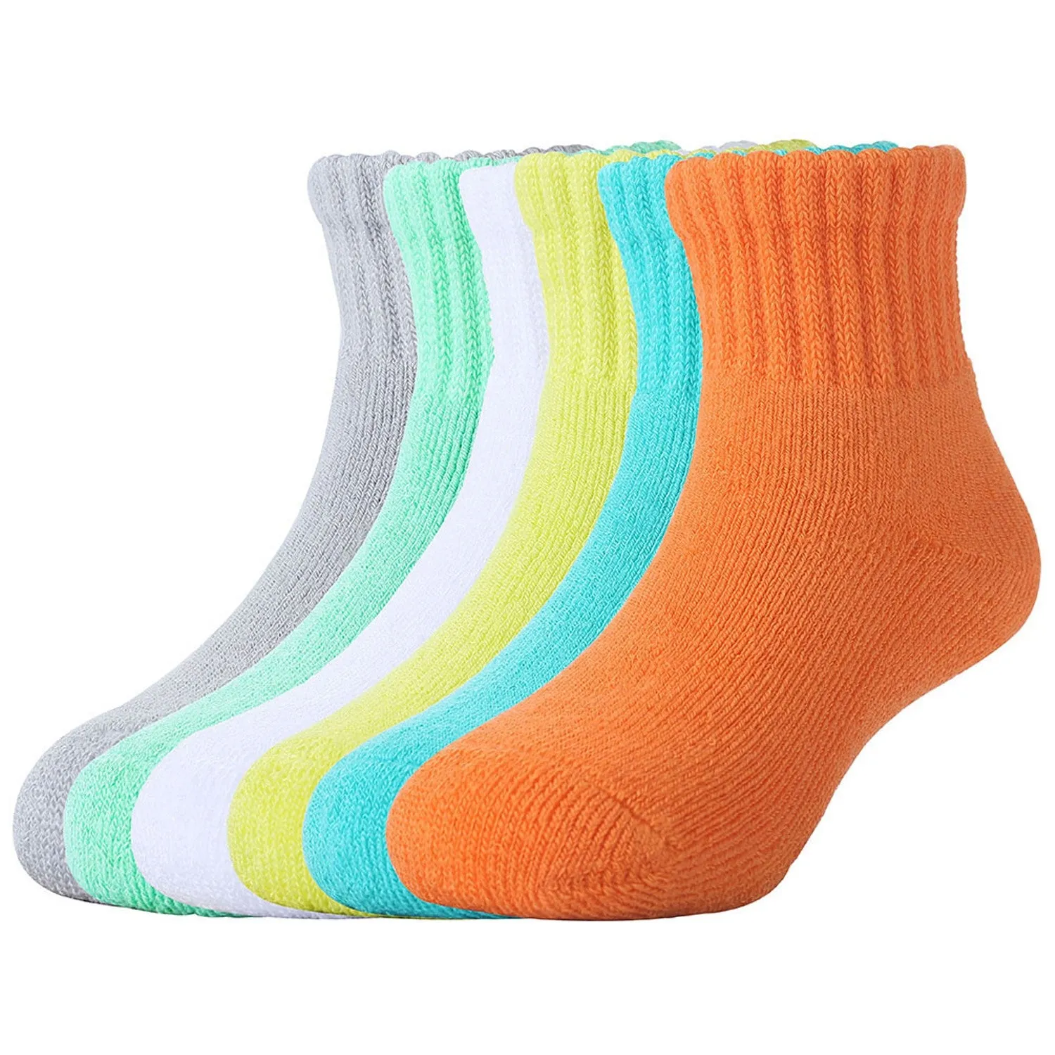 MD 6 Pairs Baby Super Soft Bamboo Full Cushioned Newborn Toddler Socks