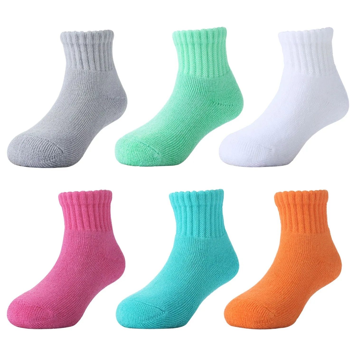 MD 6 Pairs Baby Super Soft Bamboo Full Cushioned Newborn Toddler Socks