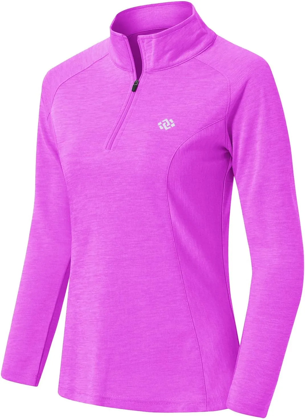 MoFiz Women's Long Sleeve Golf Polo Shirt 1/4 Zip UPF 50  Sun Protection Quick Dry Workout Hiking Athletic Shirts
