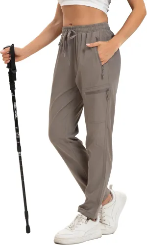 NATUVENIX Hiking Pants Women Lightweight Summer Travel Pants Women Quick Dry Womens Cargo Joggers Breathable Outdoor Pants