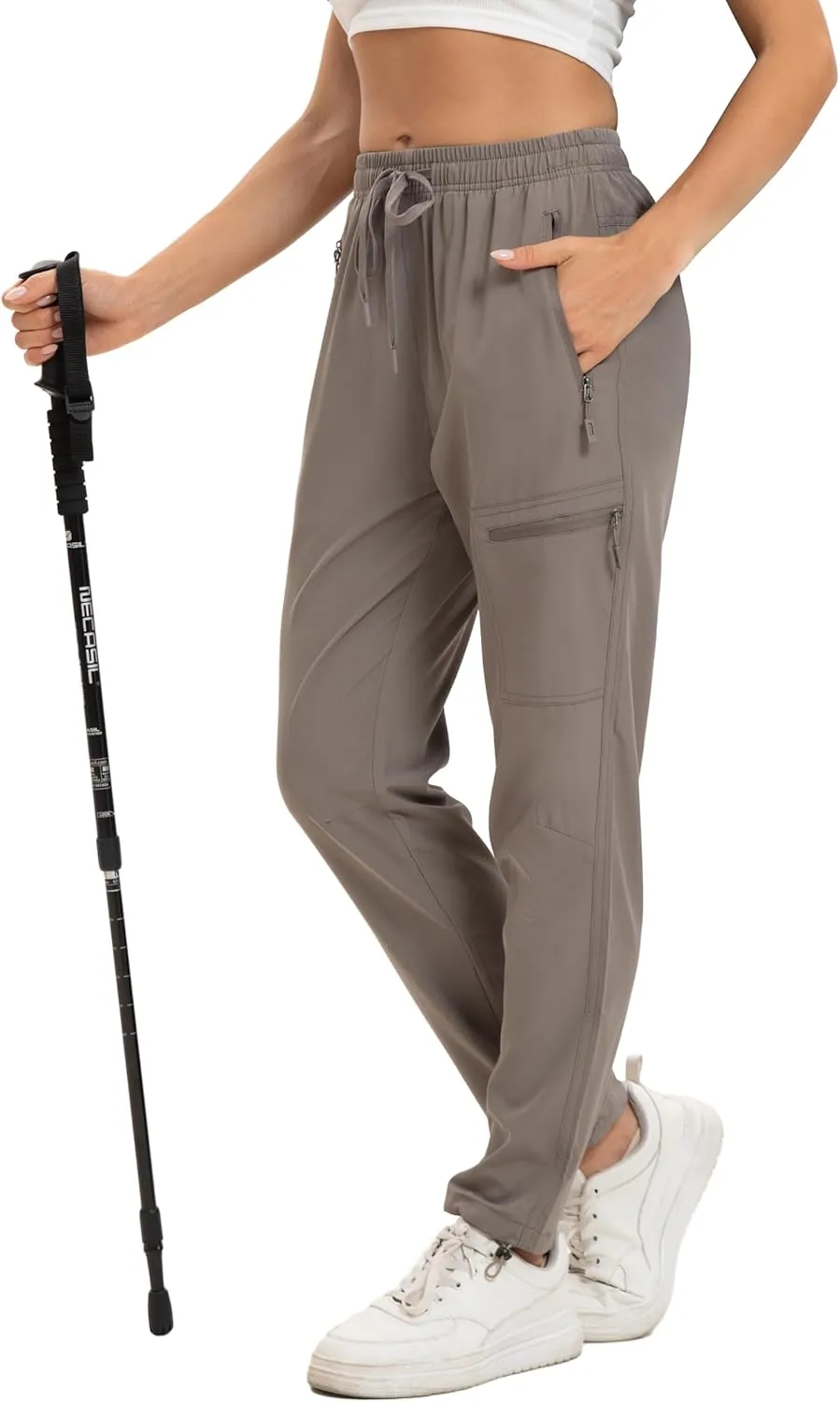 NATUVENIX Hiking Pants Women Lightweight Summer Travel Pants Women Quick Dry Womens Cargo Joggers Breathable Outdoor Pants