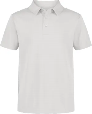 Nautica Boys' Active Short Sleeve Polo Shirt, Button Closure & Embossed Stripes, Breathable Performance Fabric