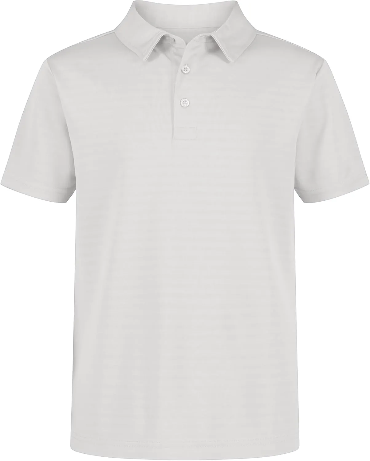 Nautica Boys' Active Short Sleeve Polo Shirt, Button Closure & Embossed Stripes, Breathable Performance Fabric