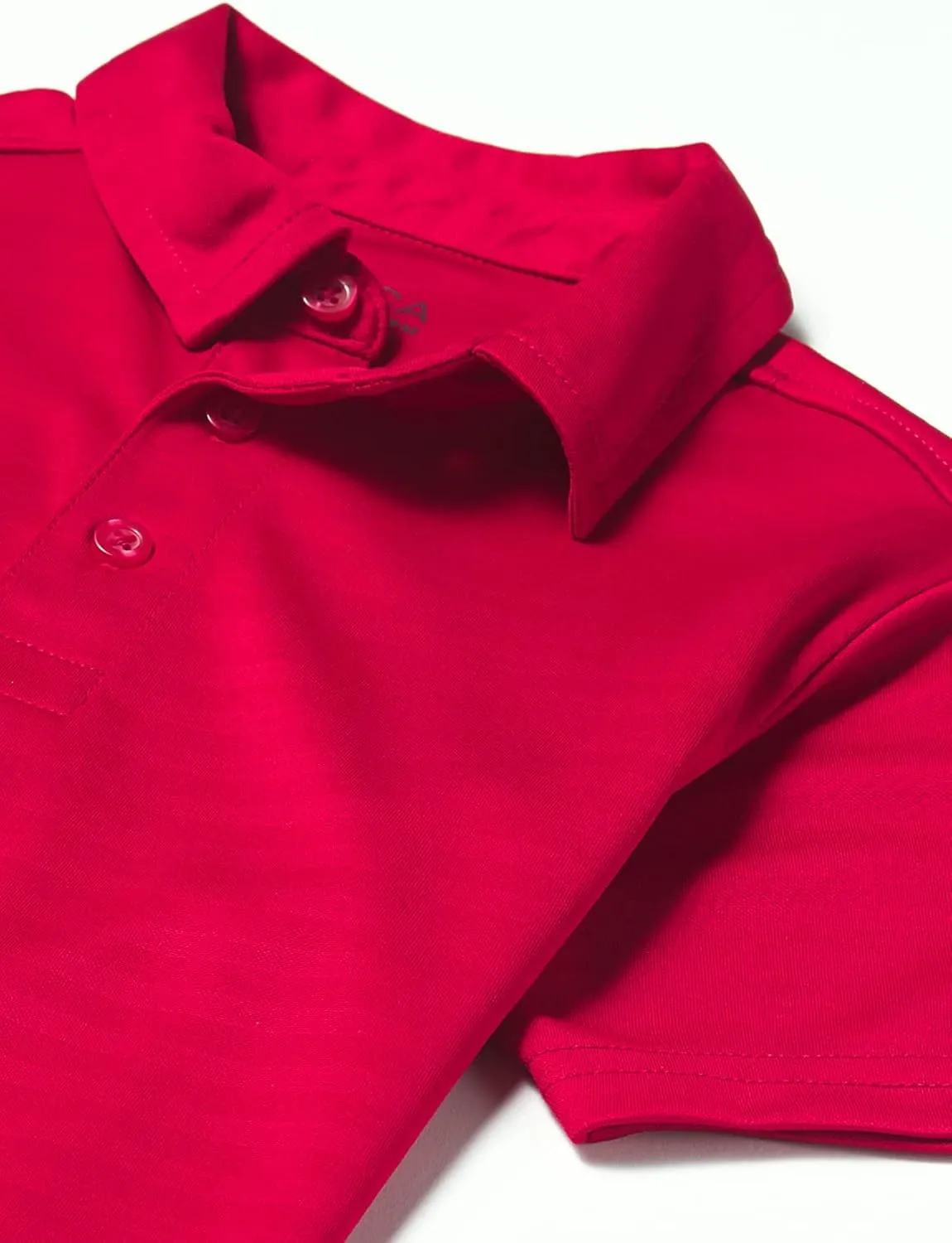 Nautica Boys' Active Short Sleeve Polo Shirt, Button Closure & Embossed Stripes, Breathable Performance Fabric