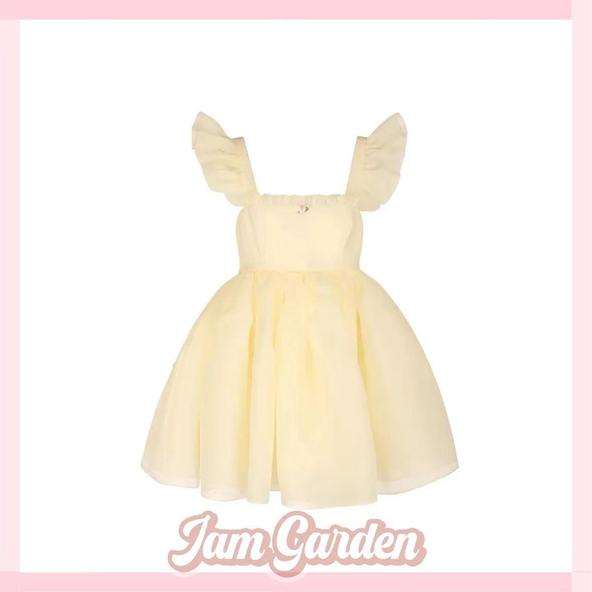 New Spring Summer Lemon Ice Mini Puffy Princess Sleeveless Dress