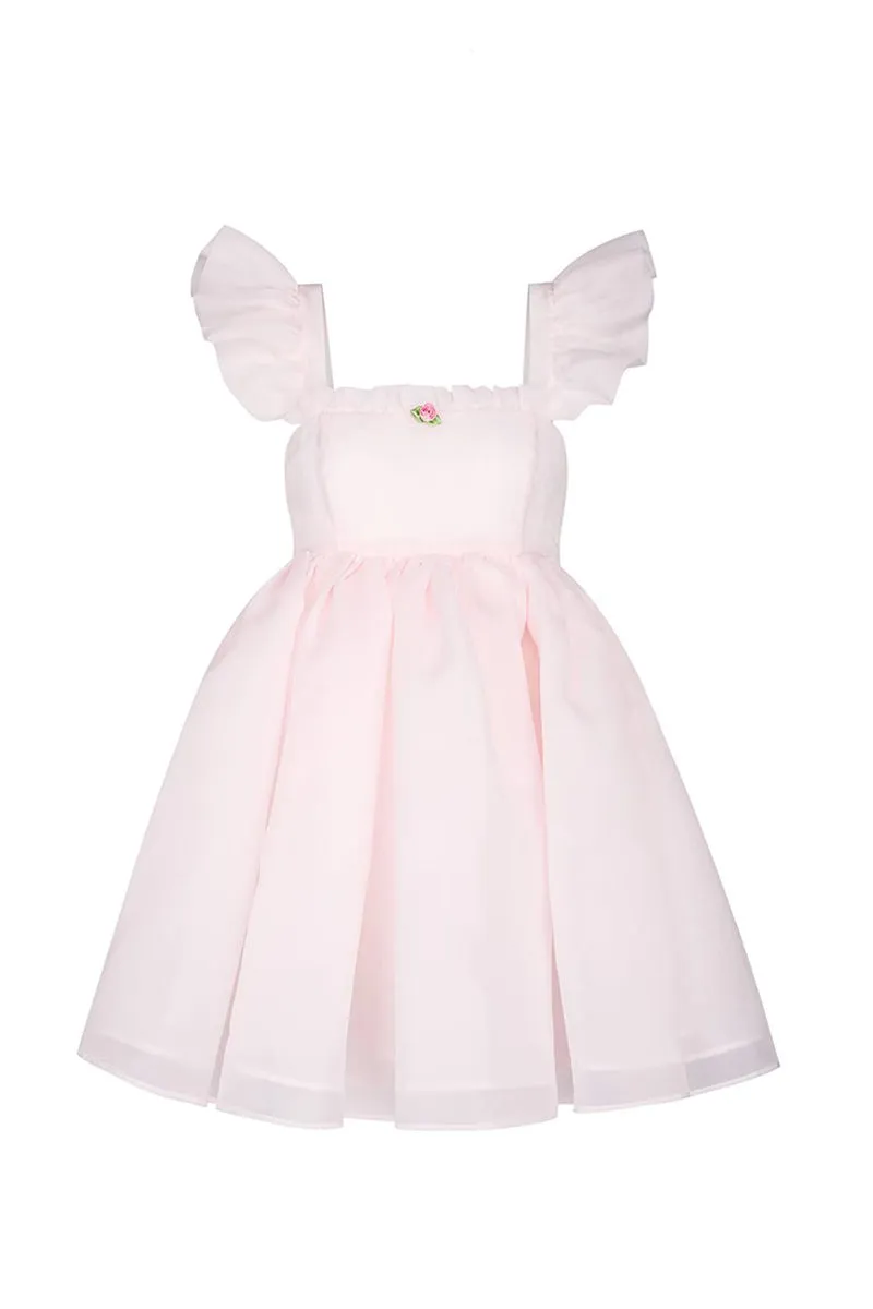 New Spring Summer Lemon Ice Mini Puffy Princess Sleeveless Dress