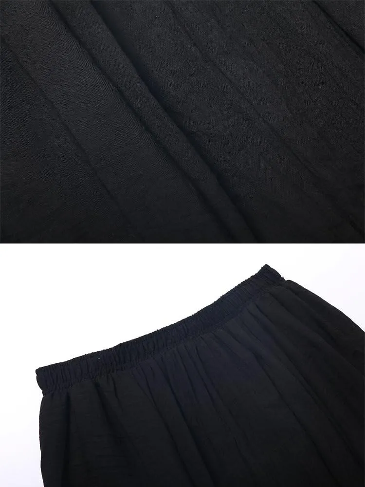 OCHENTA Women's Girls Elastic Waist Long Flowy Bohemian Cotton Casual Maxi Skirt for Summer Beach Holiday