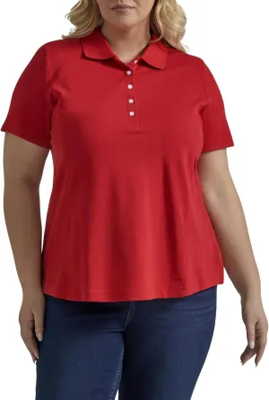 Riders by Lee Indigo Women's Plus Size Short Sleeve Polo Shirt