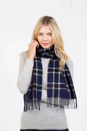 Scotty Thompson Lambswool Scarf - Navy