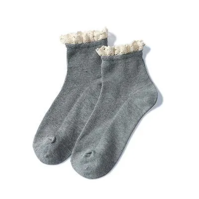 Sweet Lace Ruffles Edge Vintage Princess Socks