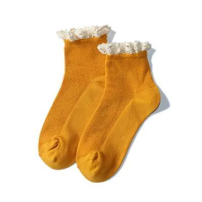 Sweet Lace Ruffles Edge Vintage Princess Socks