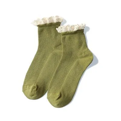 Sweet Lace Ruffles Edge Vintage Princess Socks