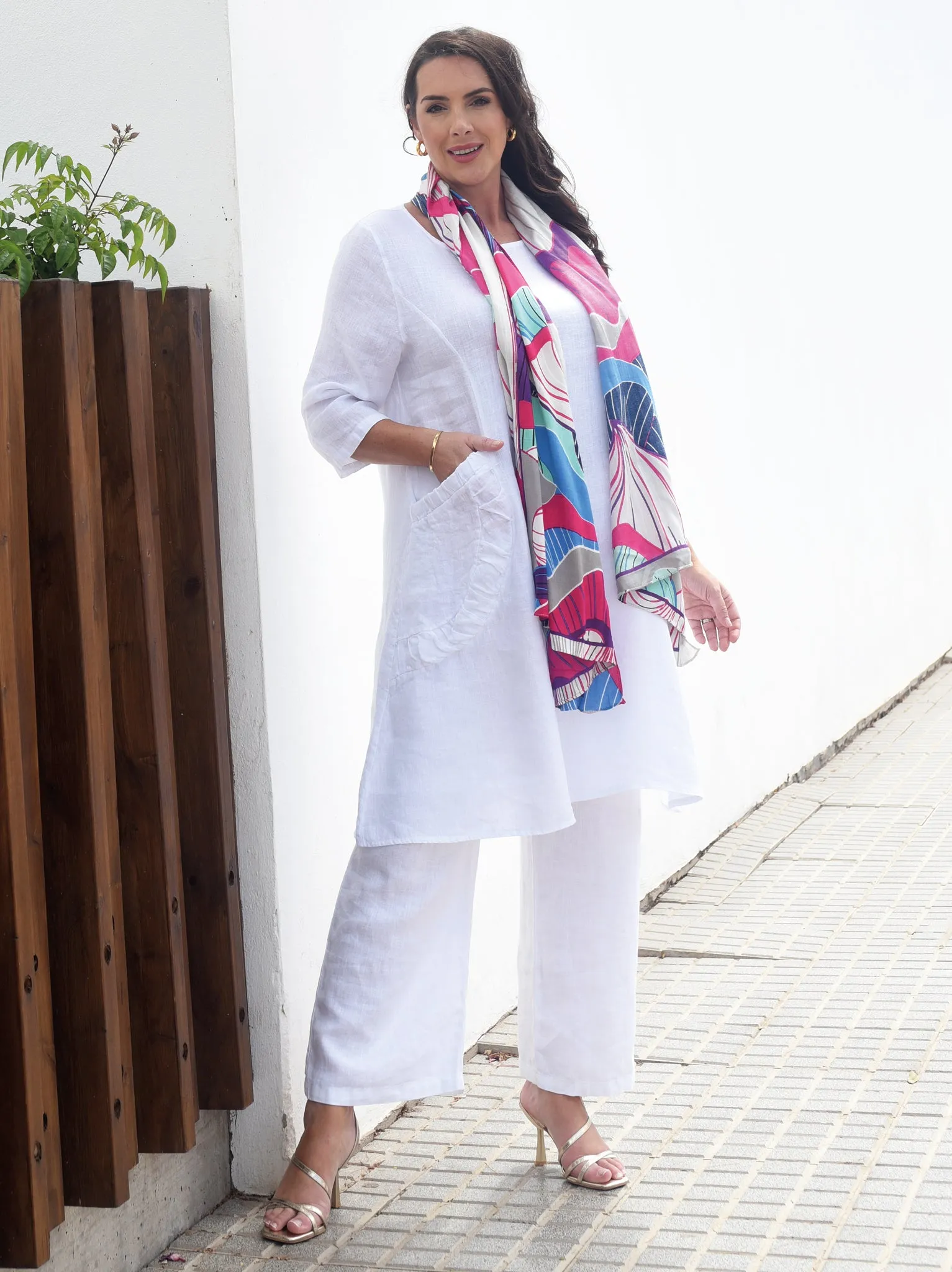 Tirza Fine Linen Top - White
