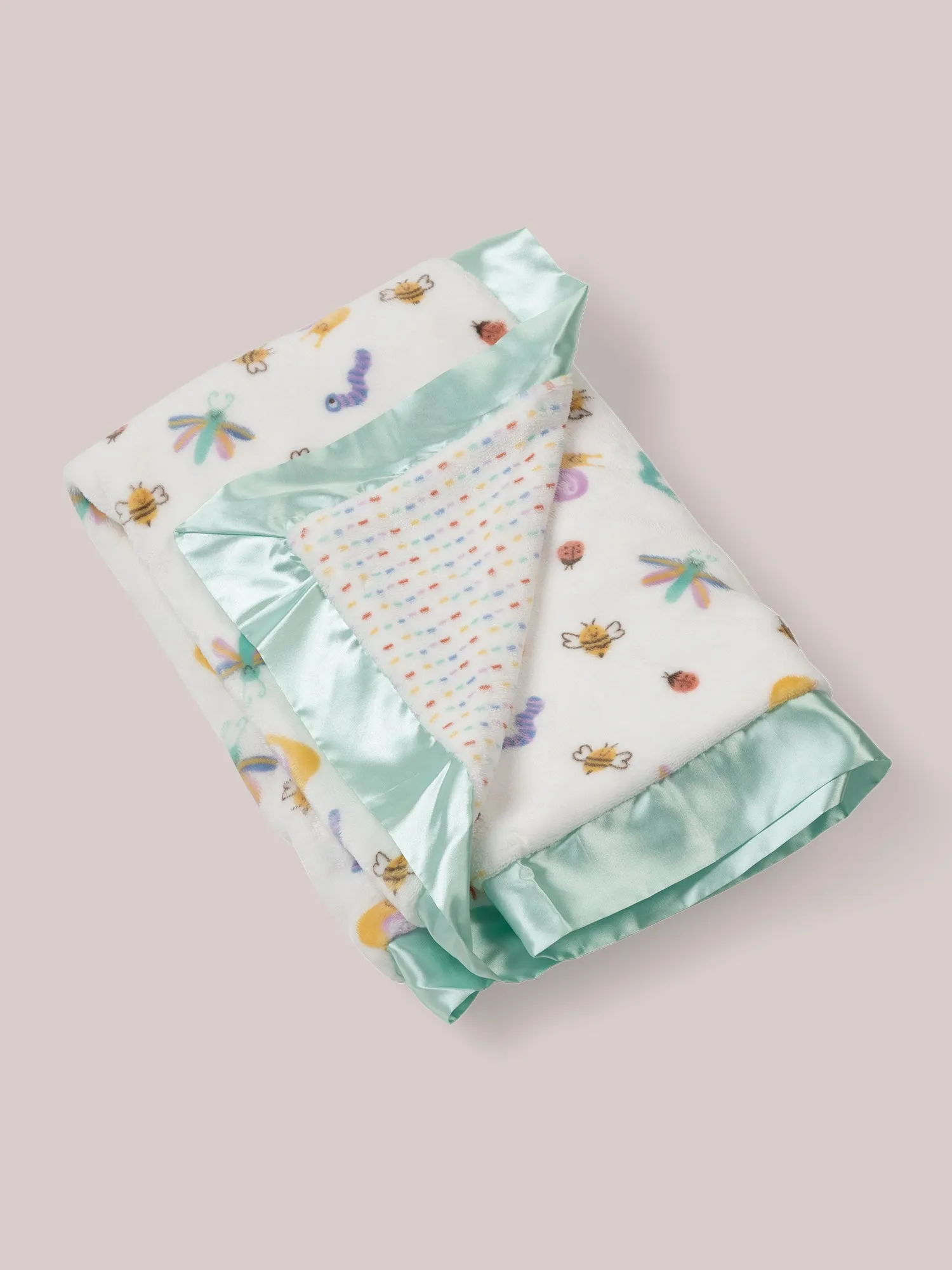 Ultra-Soft Thick Reversible Baby Blanket - Love Bug