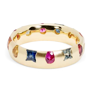 Wide Harlequin Celeste Ring - Made to Order