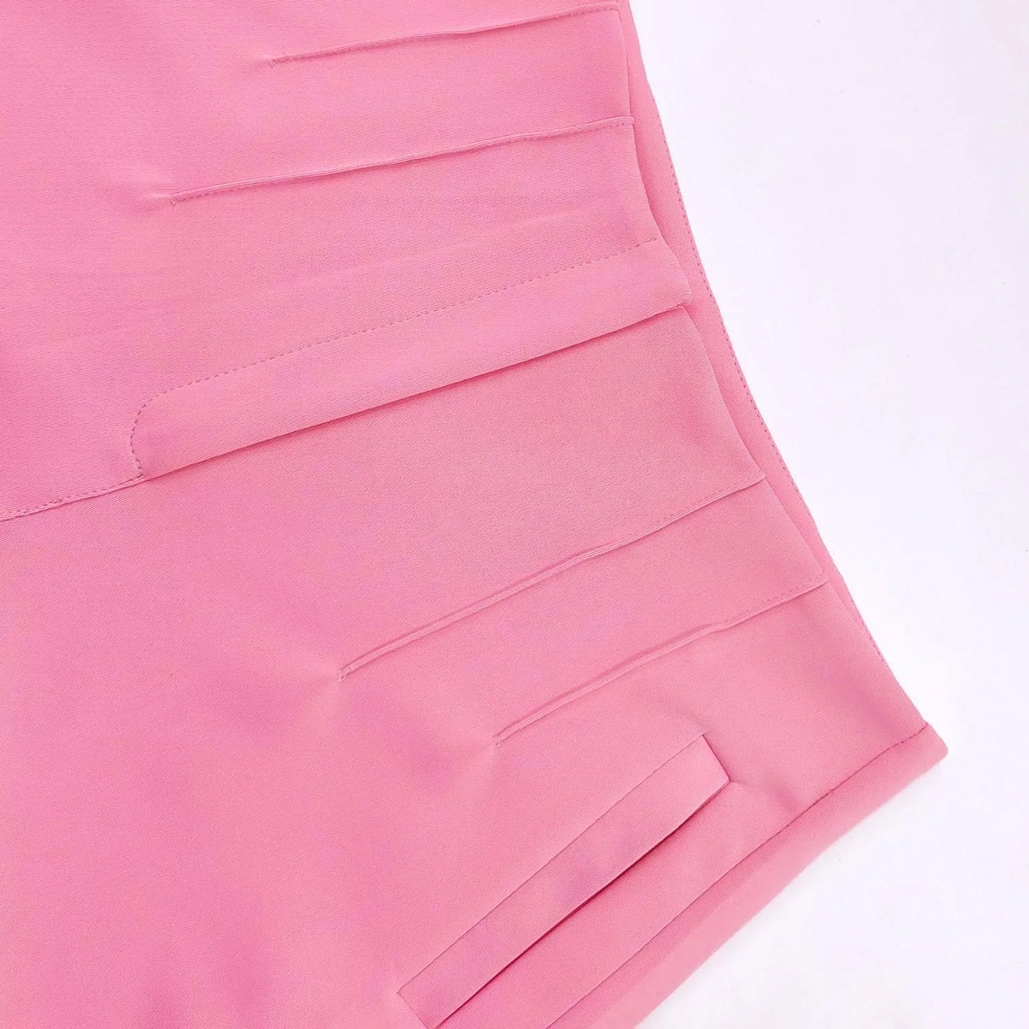 Womens High Waisted Pants Trendy Pleated Straight Leg Dress Pant Business Work Casual Trousers